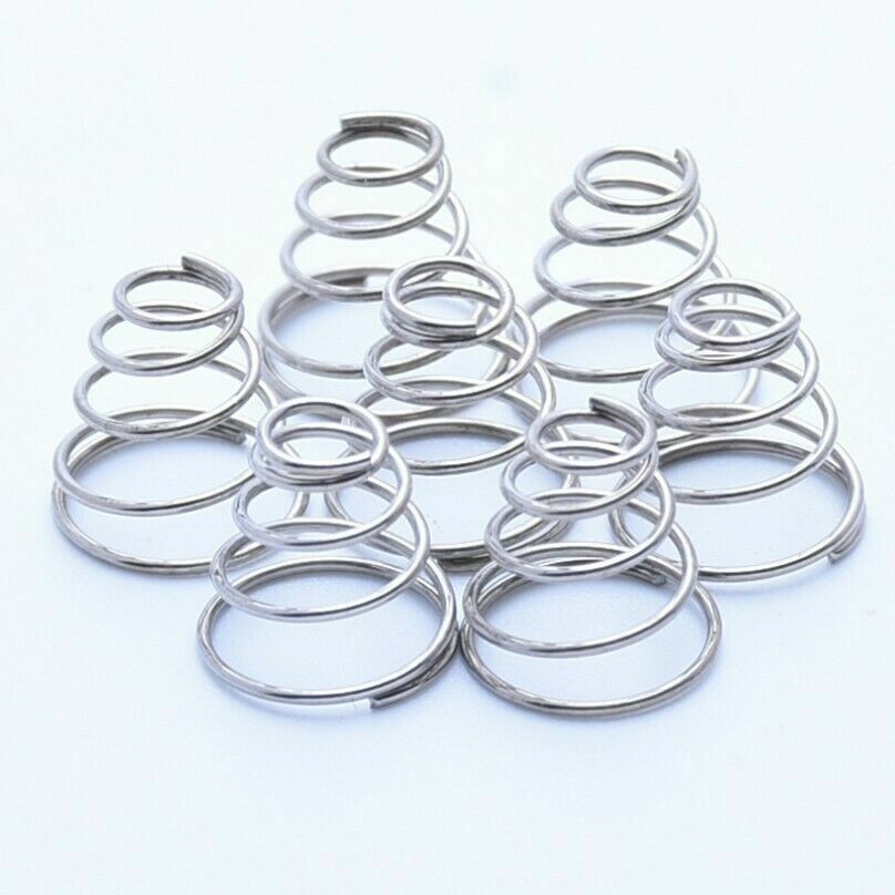 10pcs 0.8mm Wire Dia.Tower Spring Conical Compression Spring 304 Stainless Steel