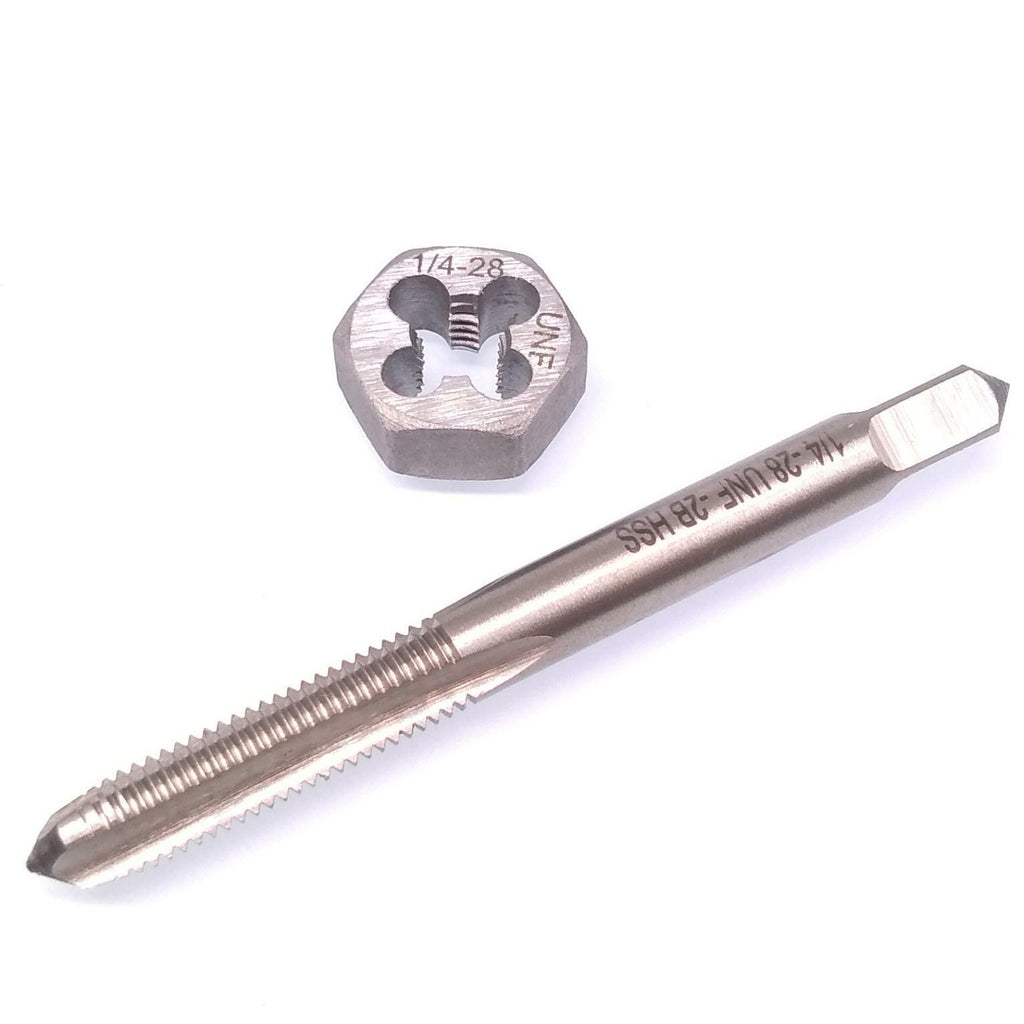 US Stock HSS 1/4-28 Tap & 1/4-28 Hexagon Die Thread Right Hand Set