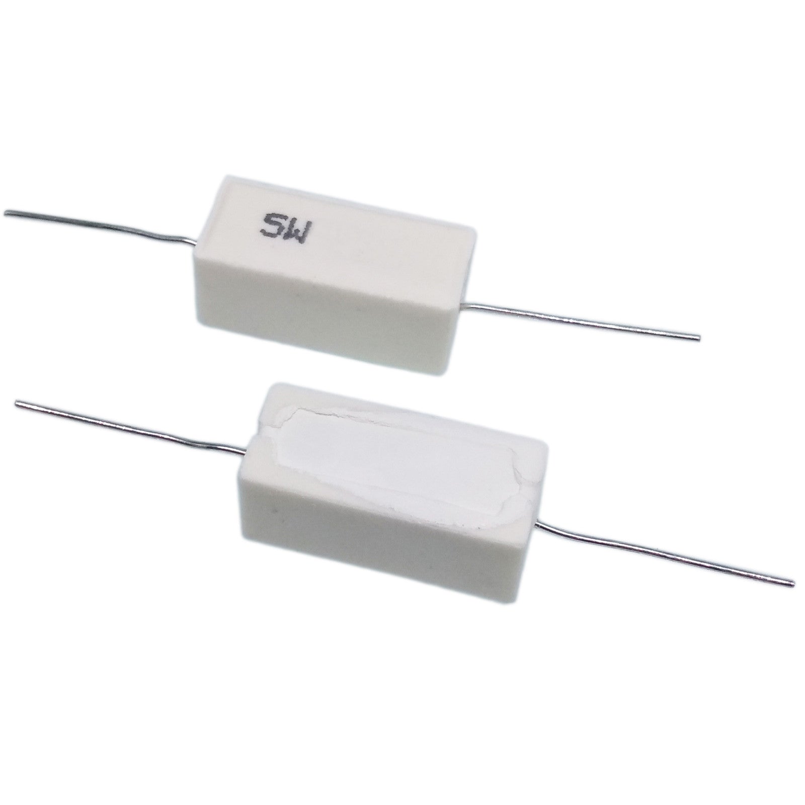 US Stock 10pcs 220 ohm 220RΩJ 5 watt Axial Ceramic Cement Power Resistor 5W