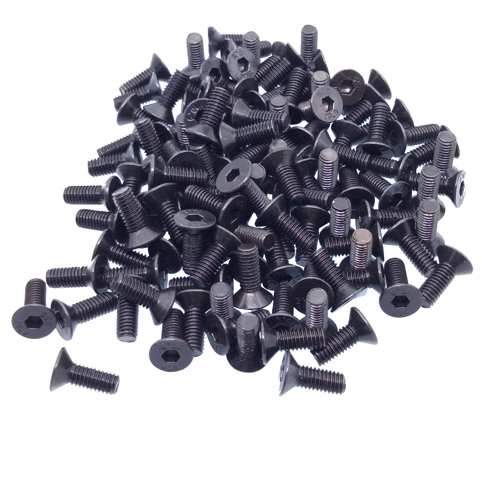 US Stock 50pc M3 x 8mm Grade 10.9 Flat Countersunk Hex Socket Bolts Screws Black