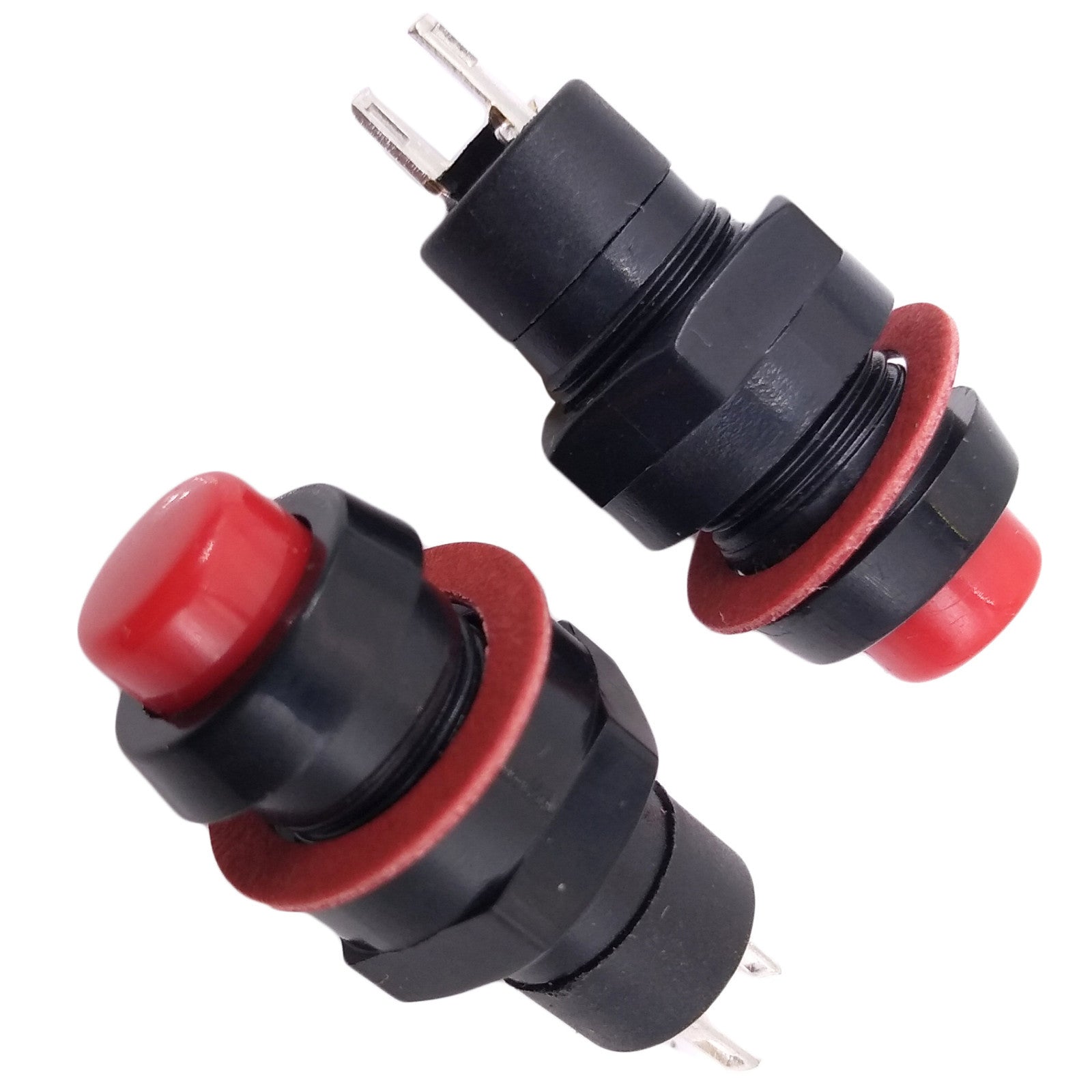 US Stock 5pcs Maintained ON/OFF SPST Lock Push Button Switch Red DS-211