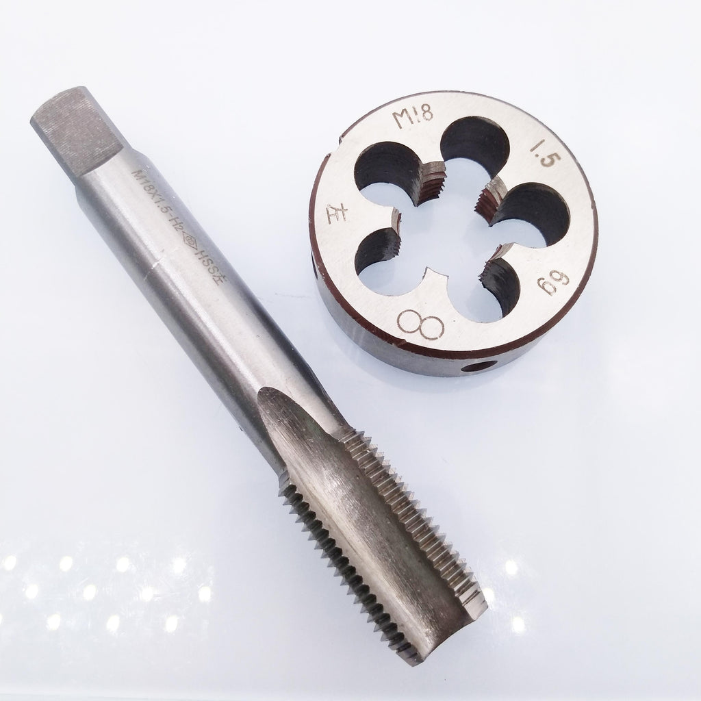US Stock HSS M18 x 1.5mm Tap & M18 x 1.5mm Die Metric Thread Left Hand