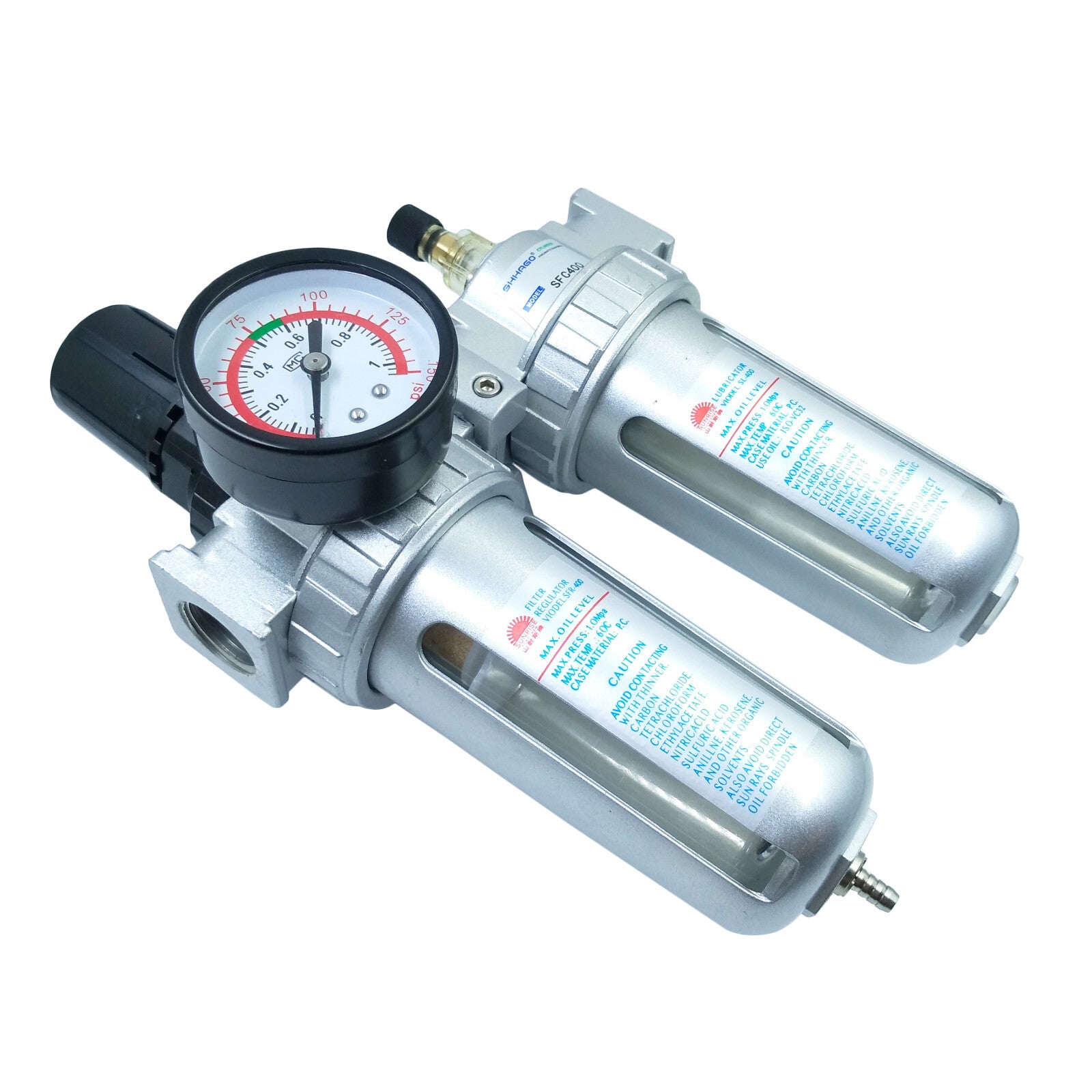 US Stock SFC-400 G1/2'' Pneumatic Air Filter Regulator Lubricator SL400A BSP 1/2