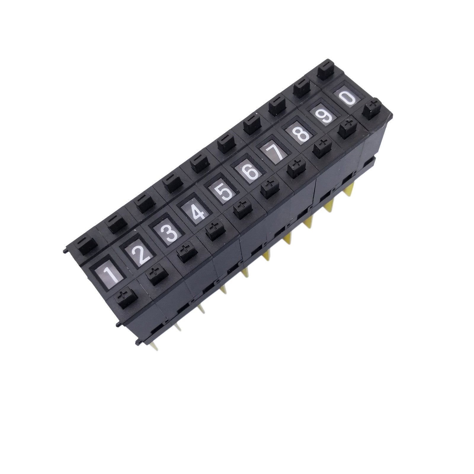 10pcs 22x8mm 0-9 Digits 8421BCD Code Pushwheel Thumbwheel Switches KM1