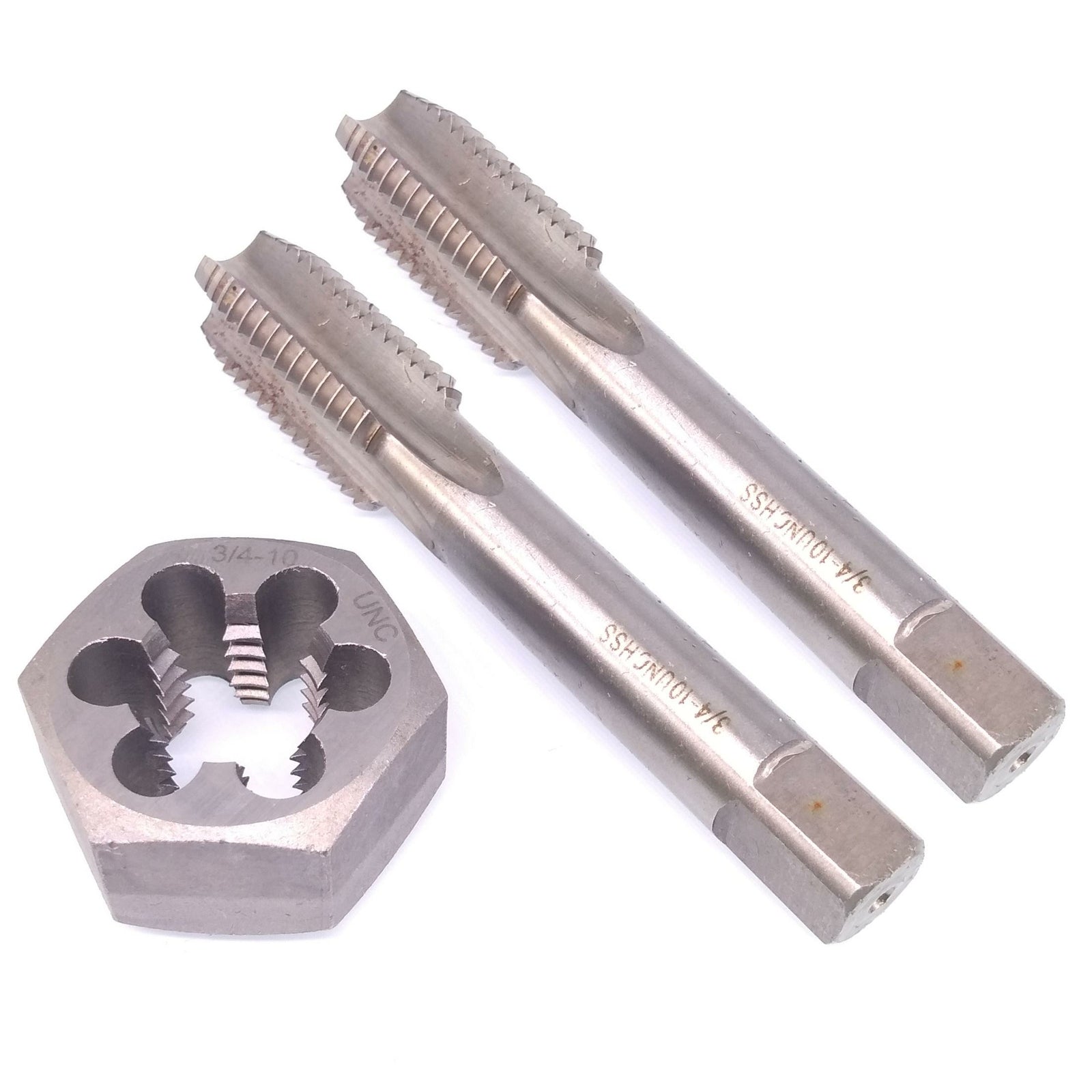 HSS 3/4-10 Taper & Plug Tap & 3/4-10Hexagon Die Thread Right Hand Set