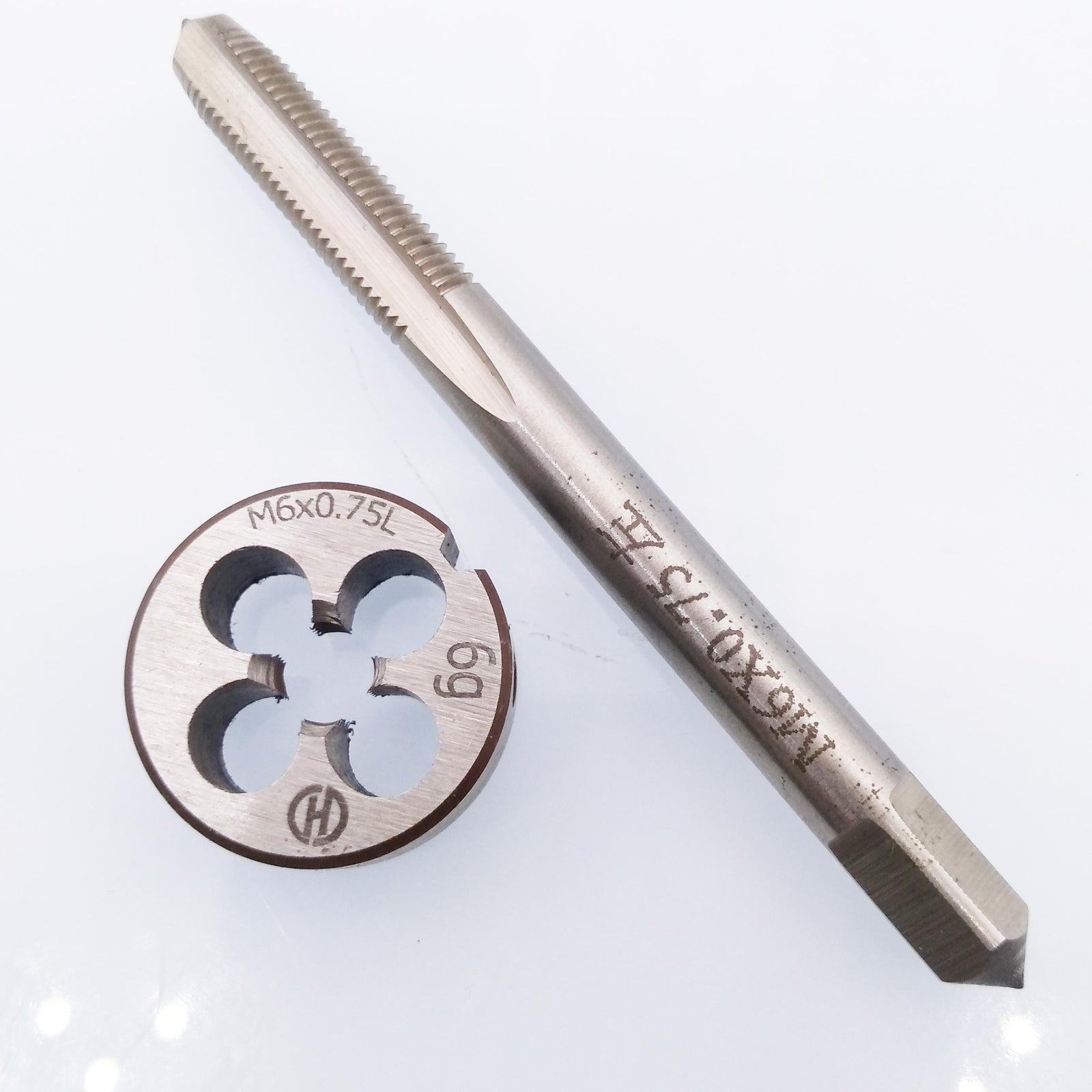 US Stock HSS M6 x 0.75mm Tap & M6 x 0.75mm Die Metric Thread Left Hand
