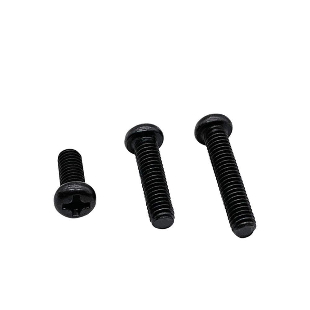 500pcs Black 304 Stainless Steel Phillips Cross Pan Head Small Screws M2.5 x 5mm