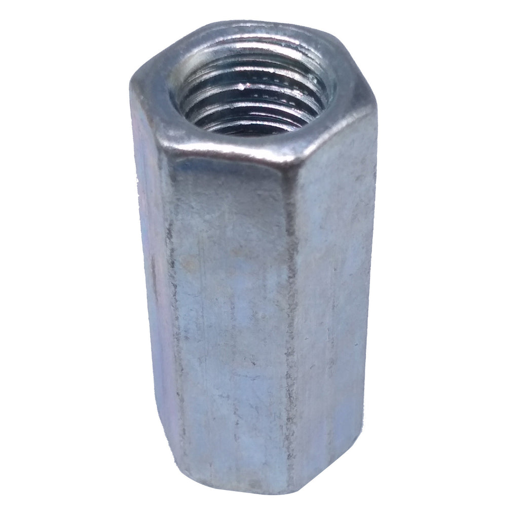 US Stock 2pcs M12 x 1.75 x 38mm Long Rod Coupling Hex Nut Connector Zinc Plated