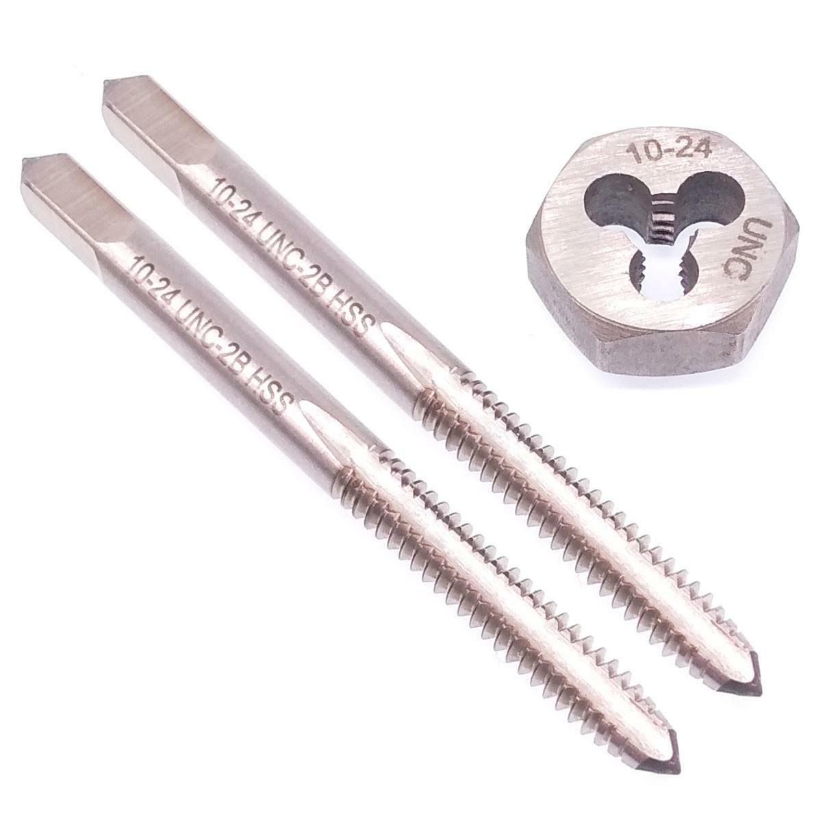 HSS 10-24 Taper & Plug Tap & 10-24 Hexagon Die Thread Right Hand Set