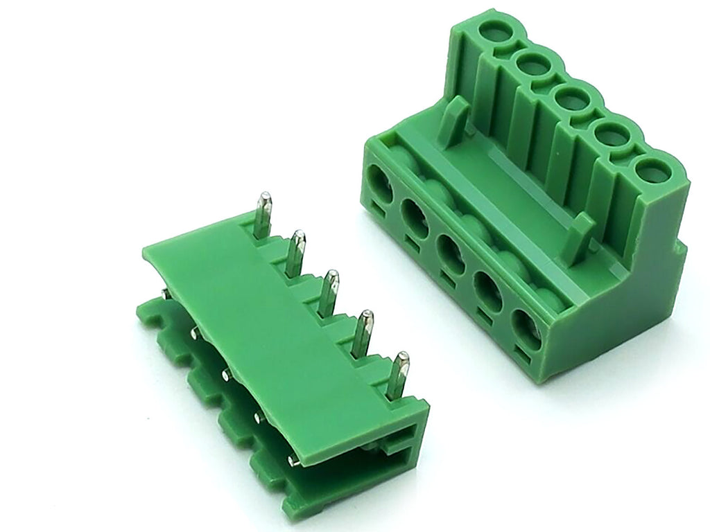 US Stock 10Set 2EDG 5P Plug-in Screw Terminal Block Connector 5.08mm Right Angle