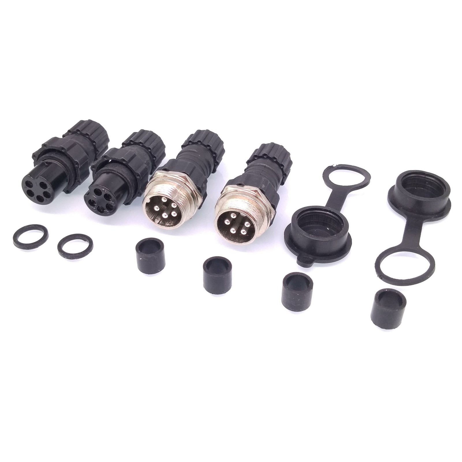 2Sets GX16 Waterproof Aviation Connector Plug Socket Sensor 5pin