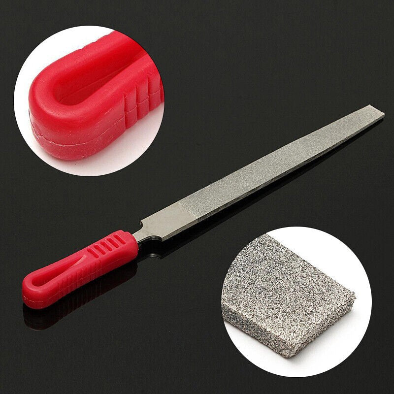 10'' 250mm 120 Grit Alloy Long Diamond Coated Flat File Filing Stone Thick 5mm