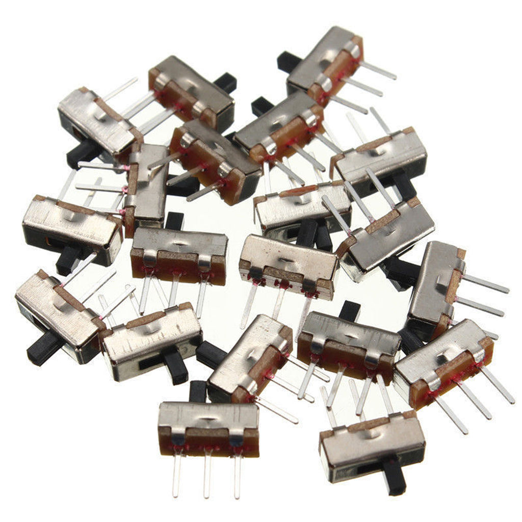 US Stock 100pcs 1 Way 2 Postion Slide Switch PCB Mount SS12d00G3