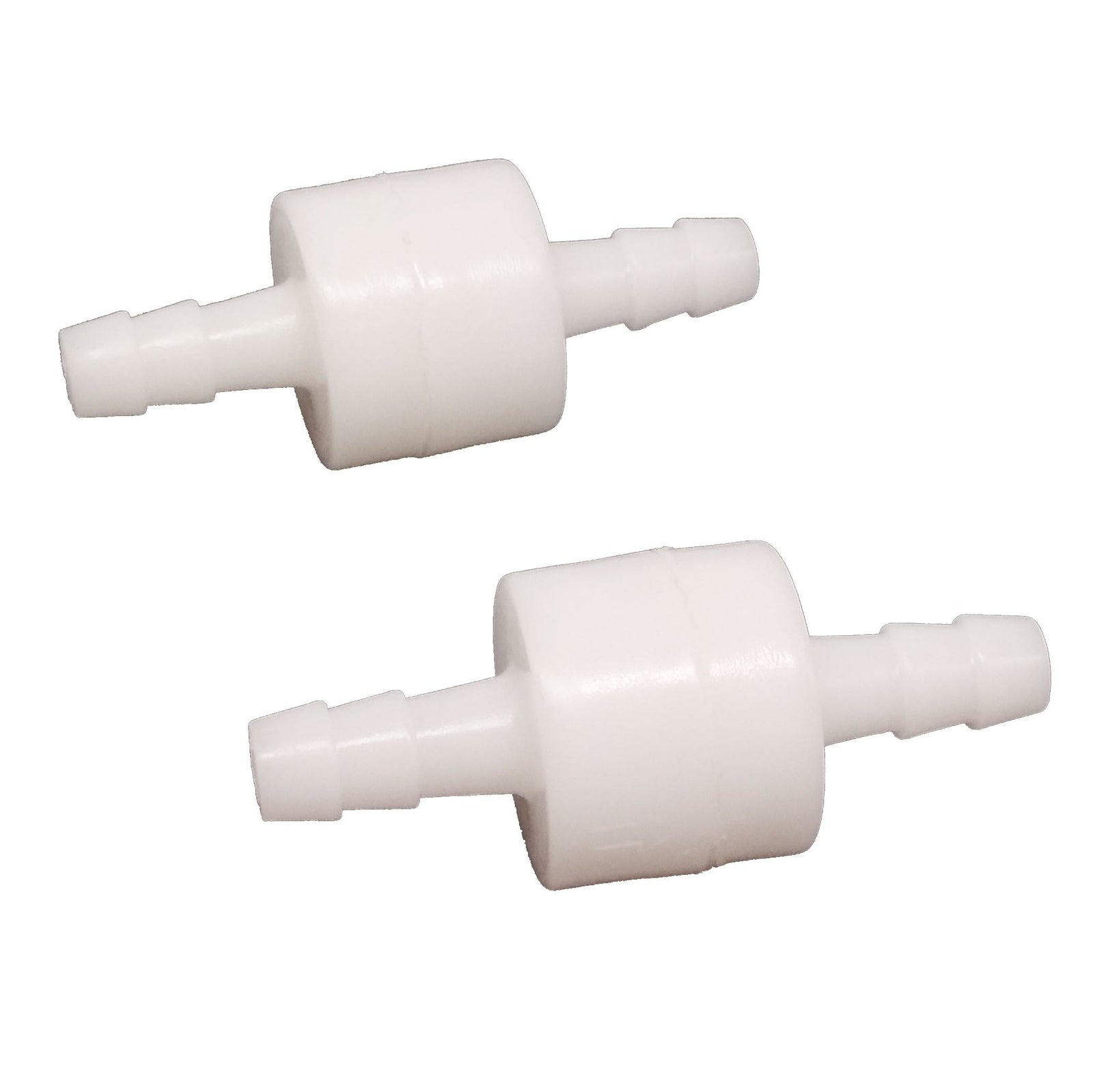 2pcs 6mm 1/4" White One Way Inline Check Valve Fuel Diesel Gas Petrol Liquid