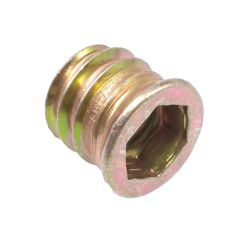 100pcs M8 x 13mm Furniture Screw-in Nut Bolt Fastener Hex Socket Insert Nuts