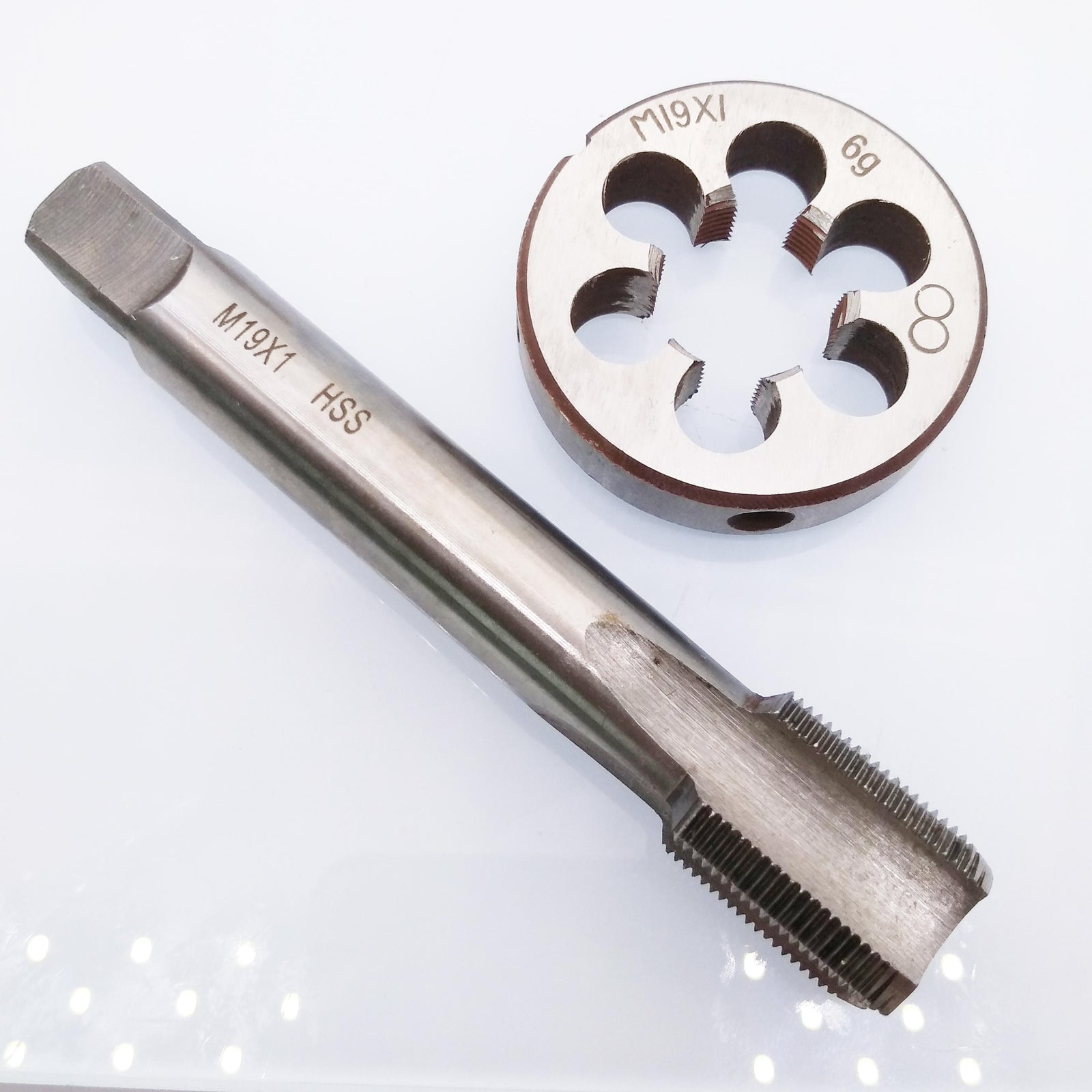 US Stock HSS M19 x 1mm Tap & M19 x 1.0mm Die Metric Thread Right Hand