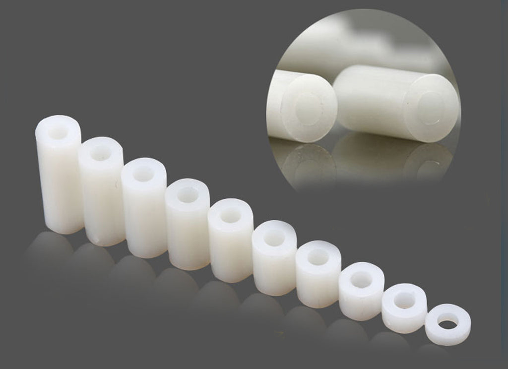 US Stock 50x Nylon Round Column Standoff Spacer Washer 3 x 7 x 18mm For M3 Screw
