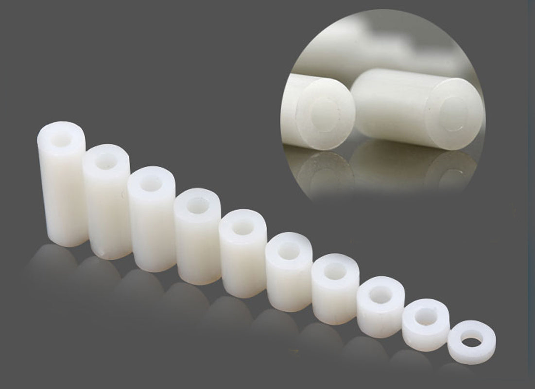 US Stock 50x Nylon Round Column Standoff Spacer Washer 3 x 7 x 18mm For M3 Screw