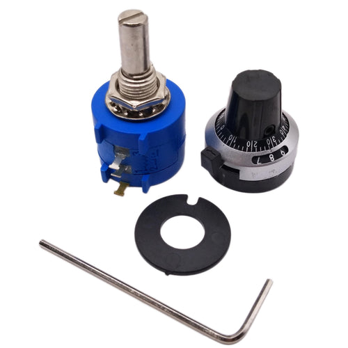 2 Sets 1K Ohm 3590S Potentiometer 10 Turn Counting Dial Rotary Knob