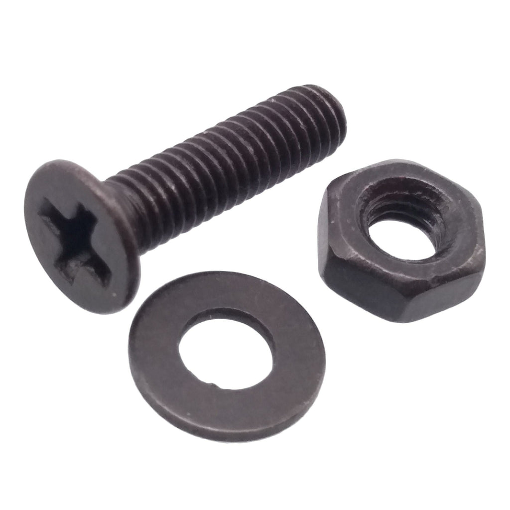 500pcs M3 x 12mm Flat Head Black Screws with Nuts Washers