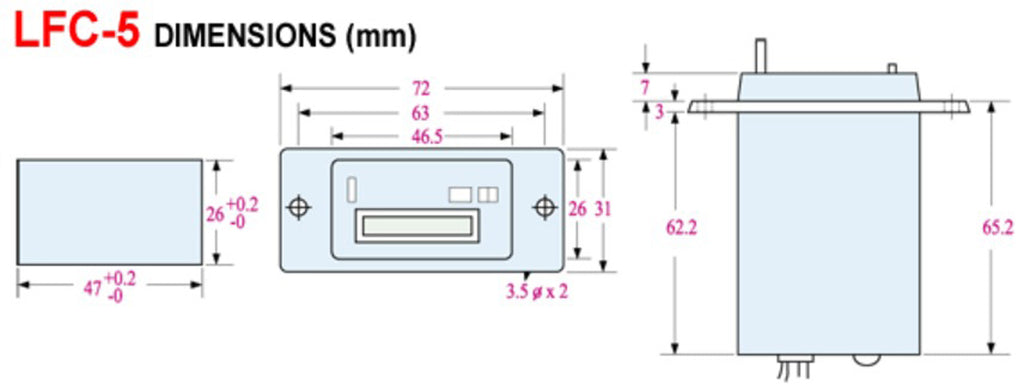 US Stock AC 110V LFC-5 Electromagnetic Cumulative Counter 5 Digital