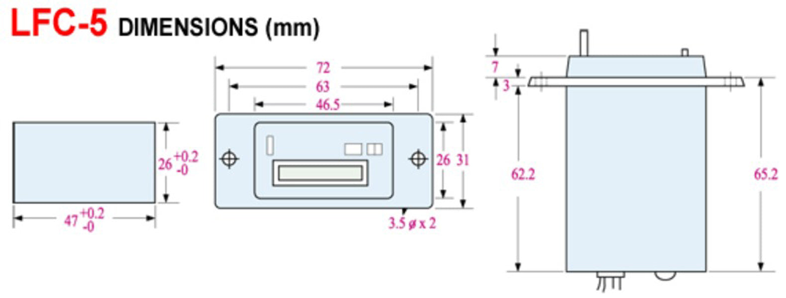 US Stock AC 110V LFC-5 Electromagnetic Cumulative Counter 5 Digital