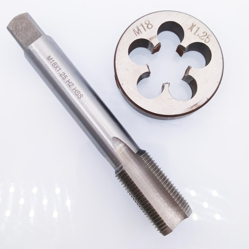 US Stock HSS M18 x 1.25mm Tap & M18 x 1.25mm Die Metric Thread Right Hand