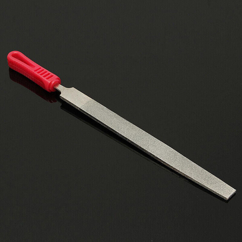 10'' 250mm 120 Grit Alloy Long Diamond Coated Flat File Filing Stone Thick 5mm