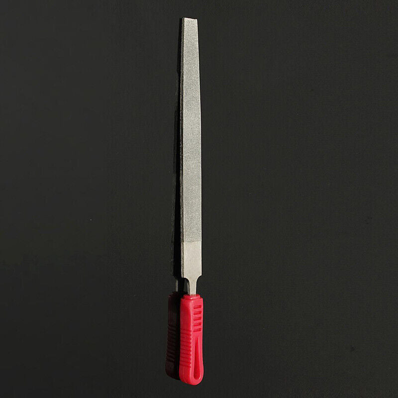 10'' 250mm 120 Grit Alloy Long Diamond Coated Flat File Filing Stone Thick 5mm