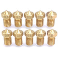 US Stock 10pcs 3D Printer Extruder Brass Nozzle 0.5mm M6 Thread 3mm For E3D