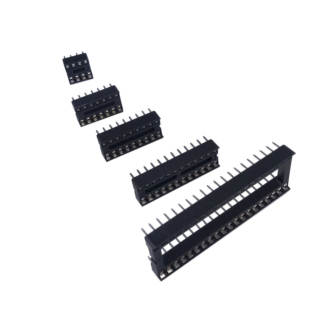 AU Stock 45pcs Adapter Solder Type DIP IC Sockets 8,14,16,18,20,24,28,32,40 PIN
