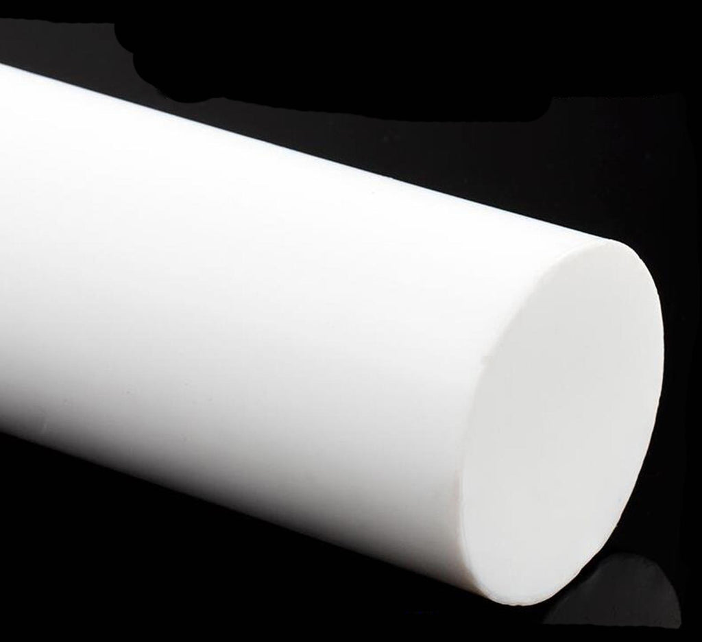 5pcs Dia 0.39" (10mm) ±10% 4" (100mm) Polytetrafluoroethylene PTFE Round Rod Bar