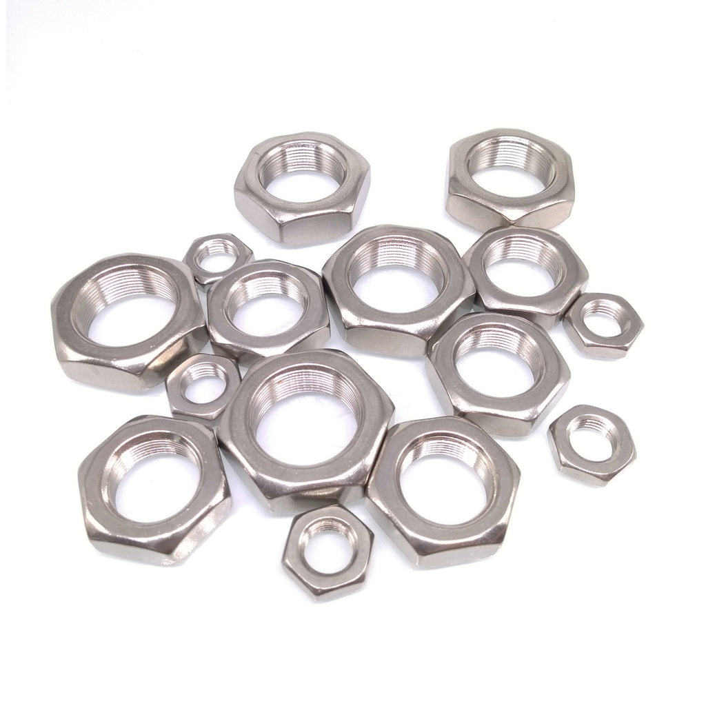 20pcs M16 x 1.0mm Fine Thread Hex Half Thin Jam Nuts A2 304 Stainless Steel