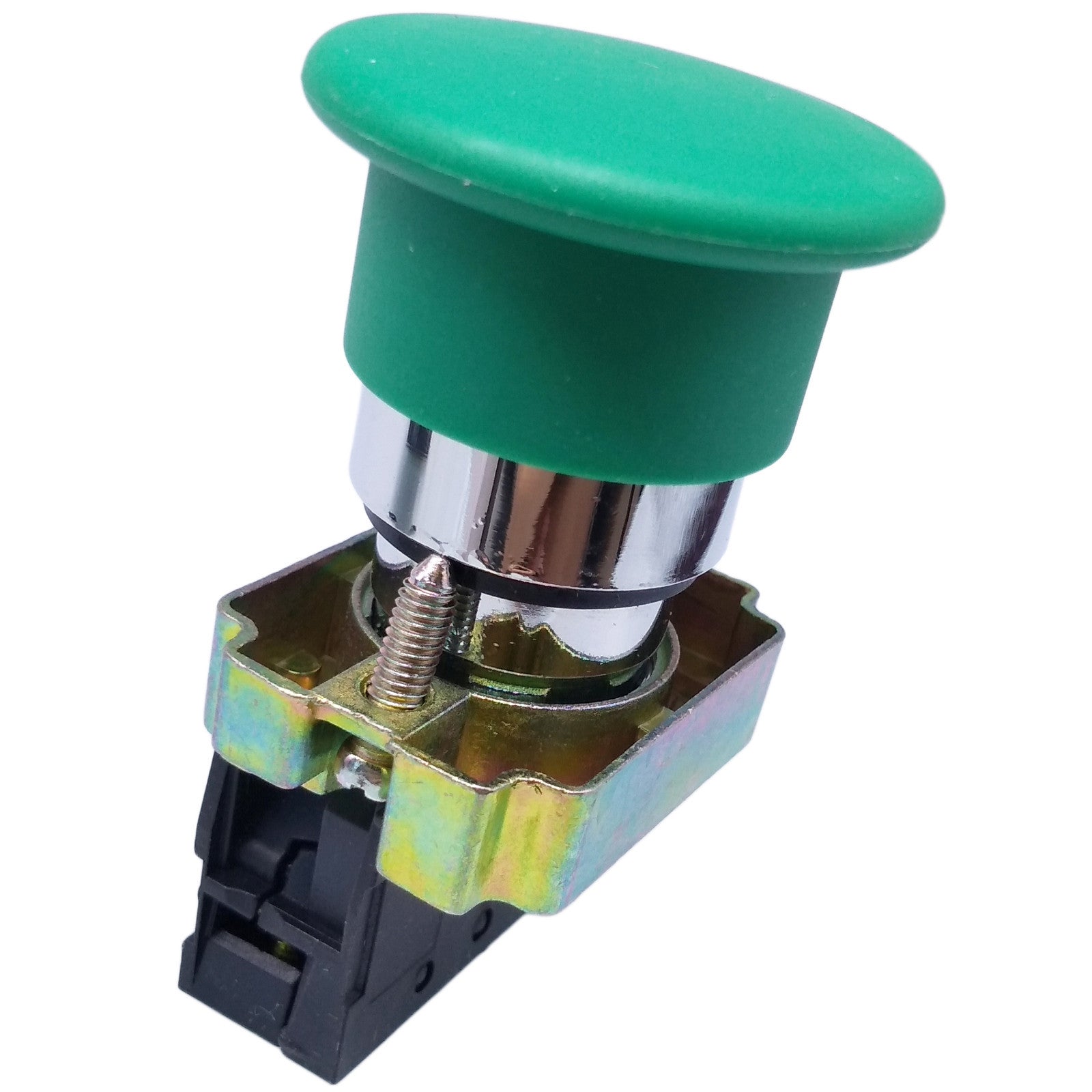 AU Stock 2pcs XB2-BC31C NO Momentary Mushroom Head Push Button Switch Green