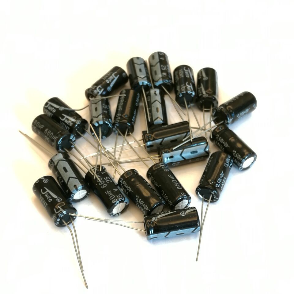 US Stock 50pcs Electrolytic Capacitors 680uF 680mfd 25V +105℃ Radial 8 x 15mm