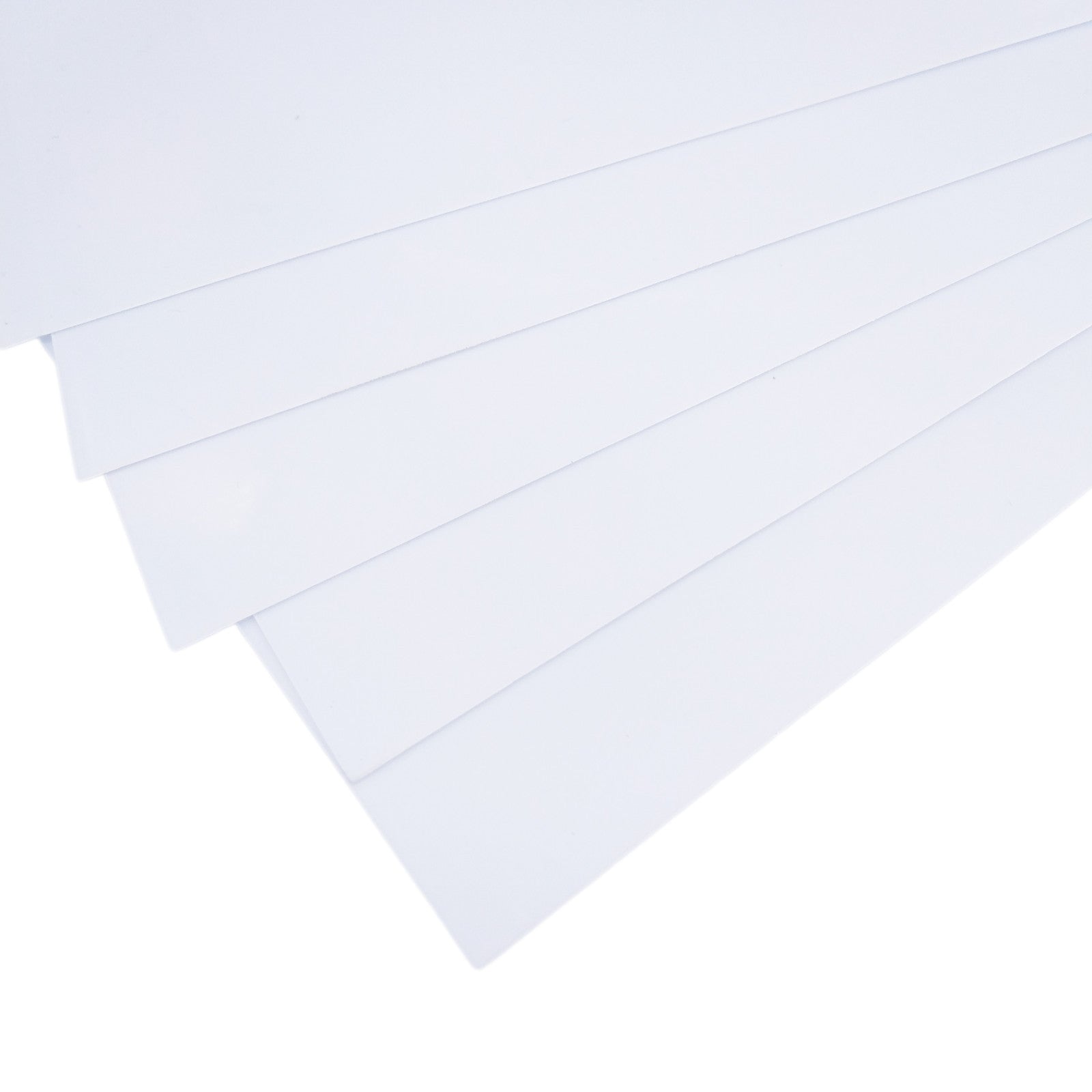 5pcs ABS Styrene Plastic Flat Sheet Plate 0.5mm ±10% x 200mm x 250mm White