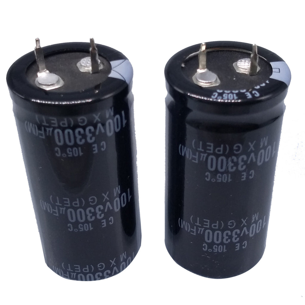 2pcs Electrolytic Capacitors 3300uF 3300mfd 100V +105℃ Radial 25 x 50mm