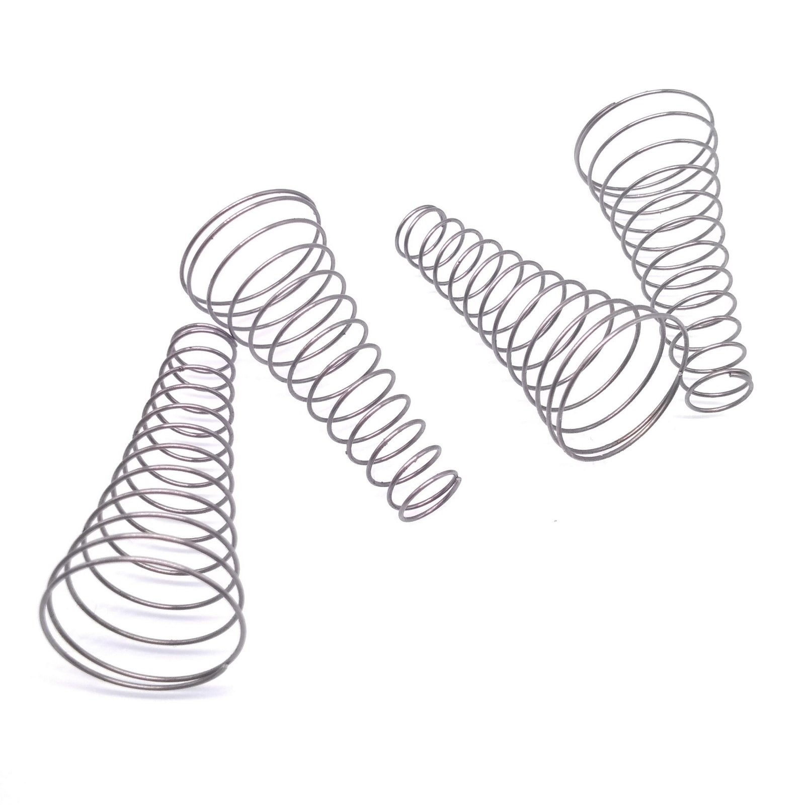 4pcs Wire dia 0.7mm Steel Coil Conical Helical Compression Spring Length 50mm