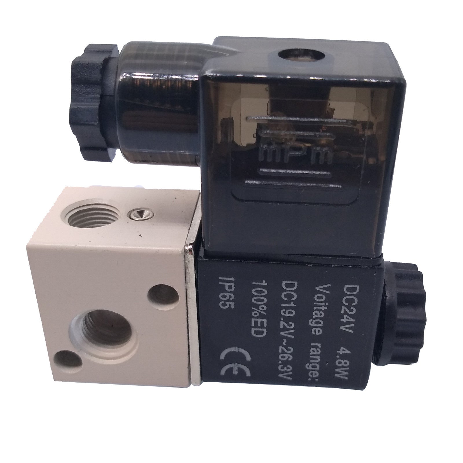 US Stock DC 24V Pneumatic Solenoid Air Valve 3 Way 2 Position NC 1/8" PT 3V1-06