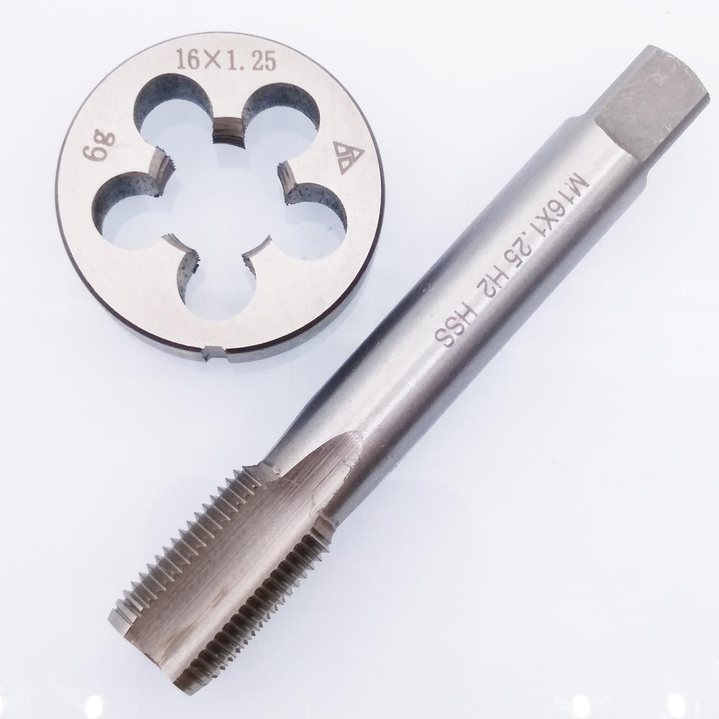 US Stock HSS M16 x 1.25mm Tap & M16 x 1.25mm Die Metric Thread Right Hand