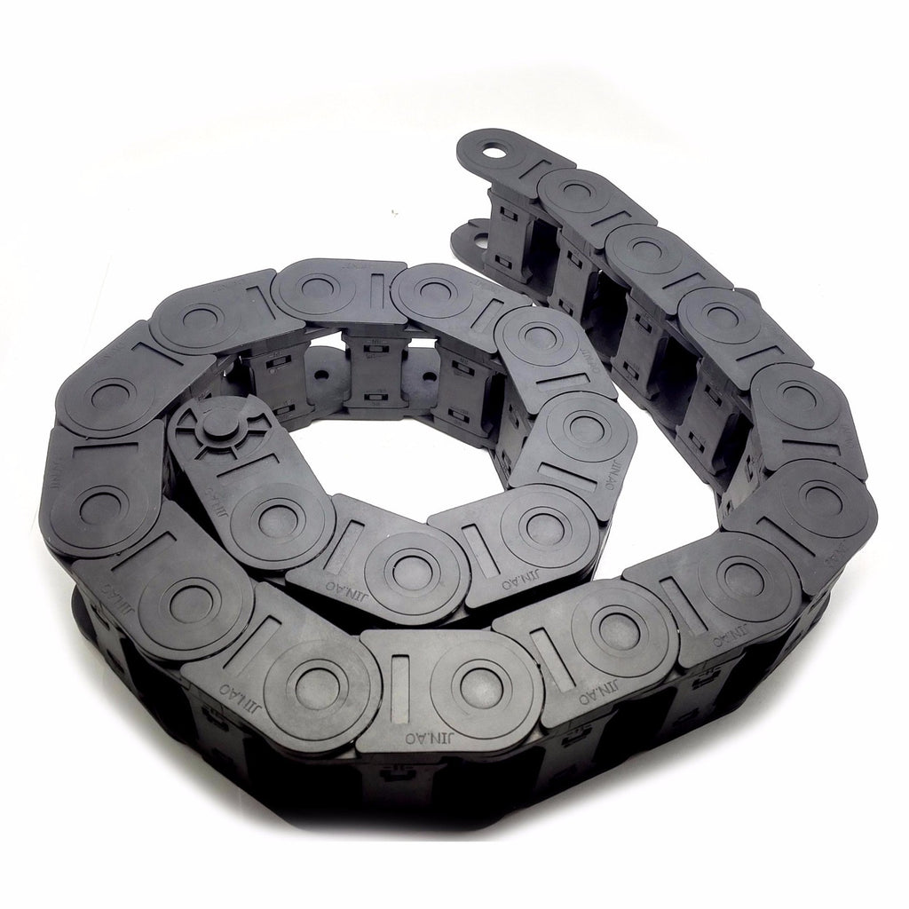 US Stock 1M 1000mm Black Long Nylon Cable Drag Chain Wire Carrier 25 x 38mm