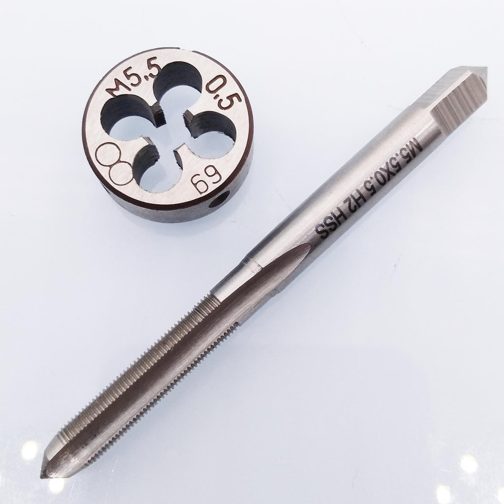 US Stock HSS M5.5 x 0.5mm Tap & M5.5 x 0.5mm Die Metric Thread Right Hand