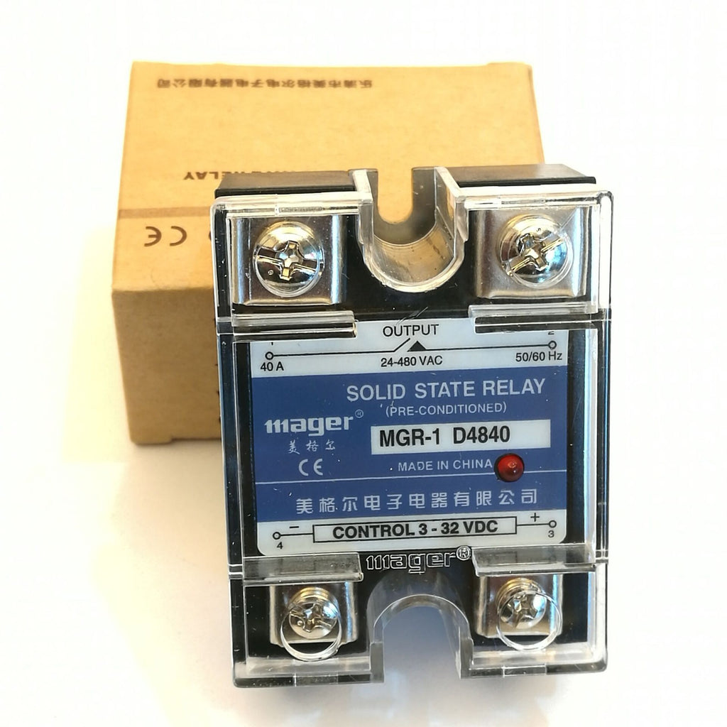 AU Stock 40A Solid State Relay SSR DC-AC Input 3-32V DC Load 24-480V AC D4840