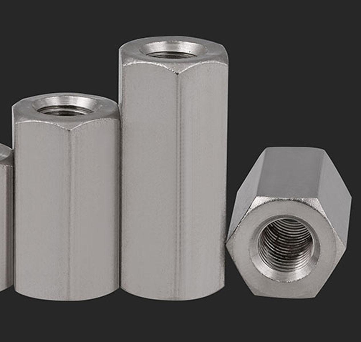 US Stock 5pcs M10 x 1.5 x 35mm Stainless steel Long Coupling Hex Nut Connector