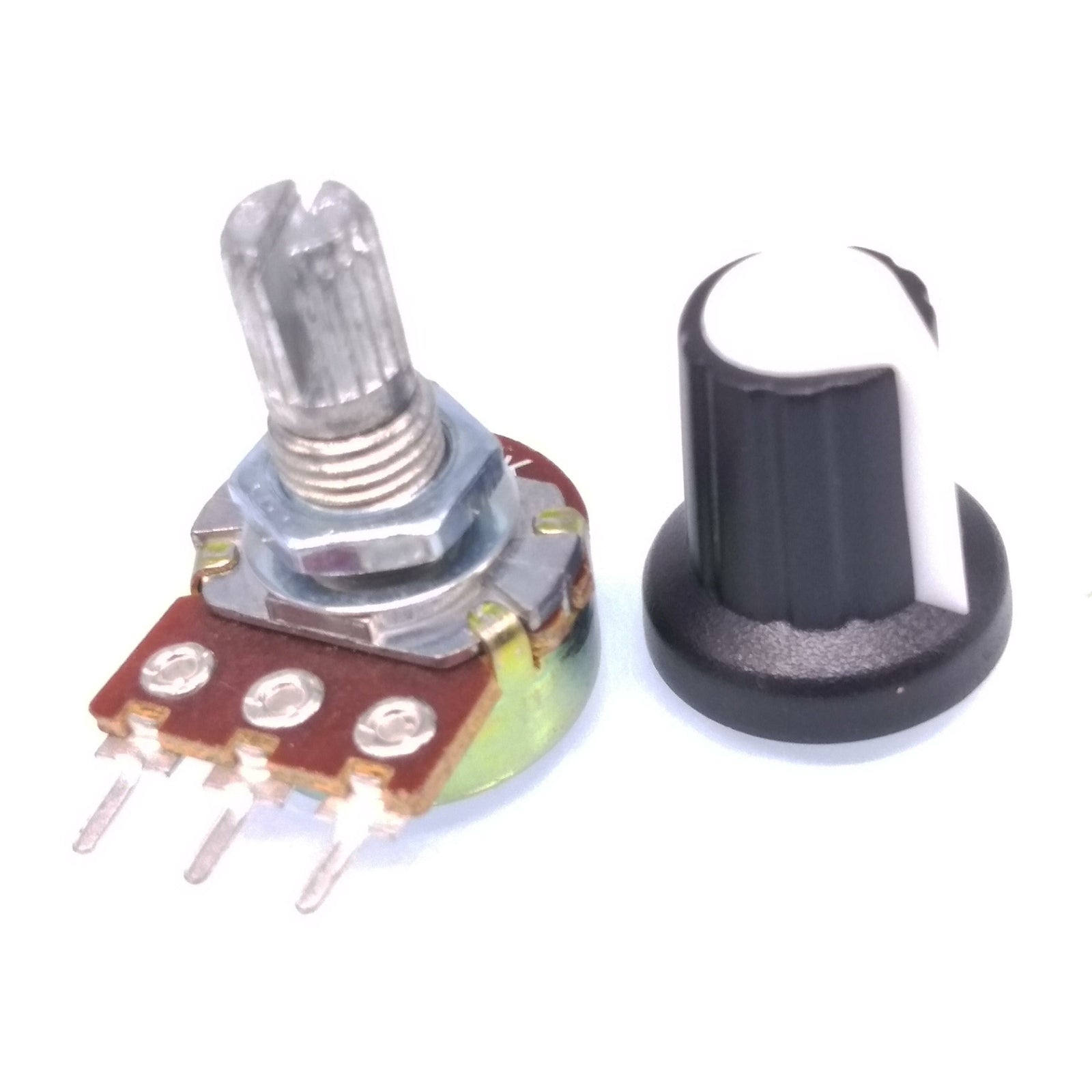10Units 10K B10K OHM Linear Taper Rotary Potentiometer POT White Knob