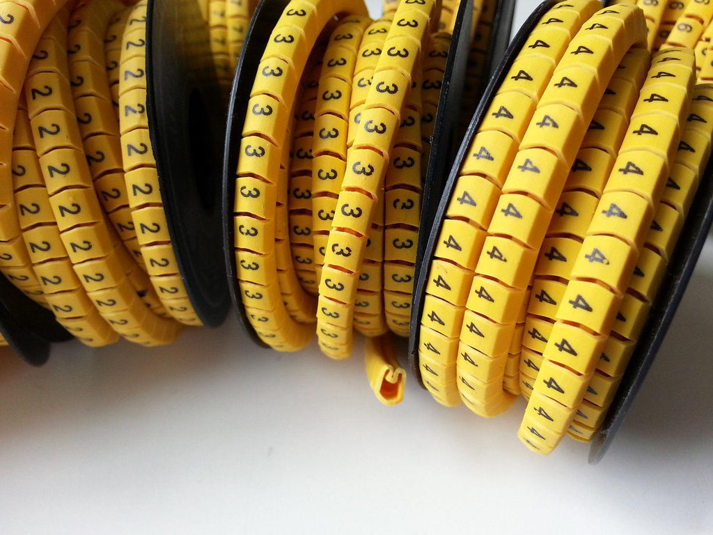 AU Stock 3500 pcs Soft PVC Power Wire Number Marker Set No. 0 ~ 9