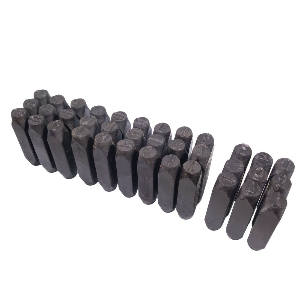 36pcs 1/2" 12.5mm Letter & Number Stamp Punch Set Hardened Steel Metal