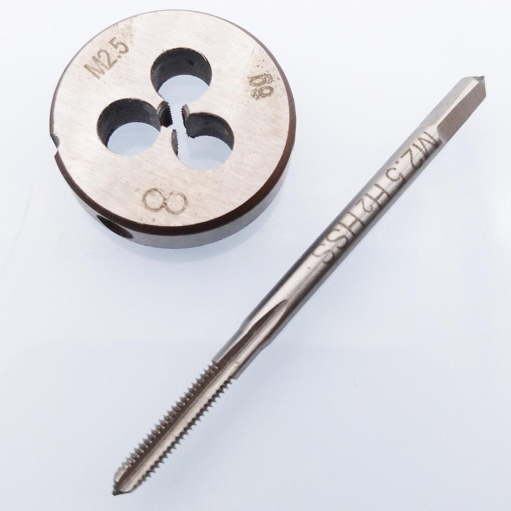 US Stock HSS M2.5 x 0.45mm Tap & M2.5 x 0.45mm Die Metric Thread Right Hand