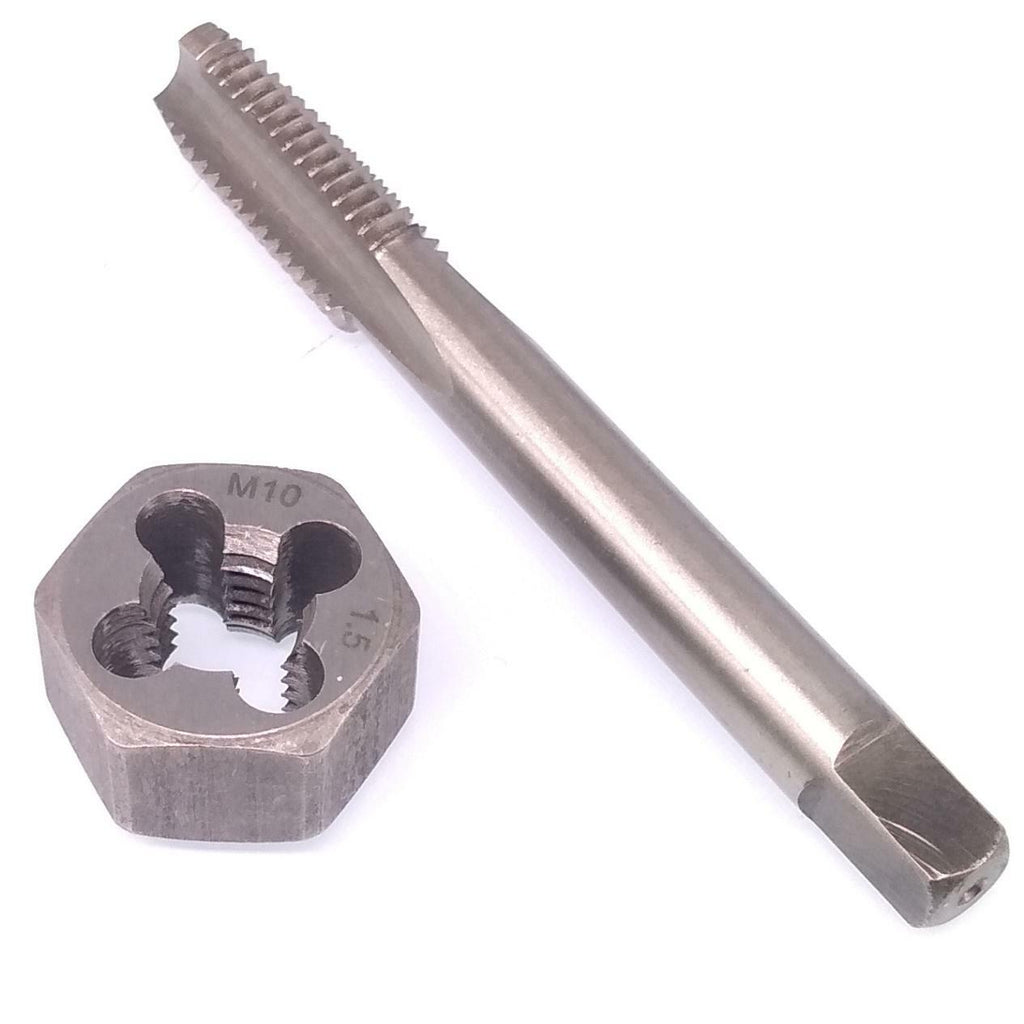 US Stock HSS M10 x 1.5mm Tap & 10x1.5mm Hexagon Die Metric Thread Right Hand Set