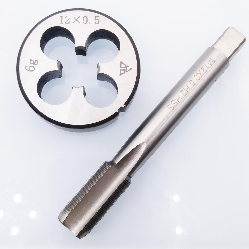 US Stock HSS M12 x 0.5mm Tap & M12 x 0.5mm Die Metric Thread Right Hand